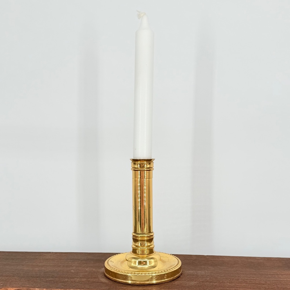 Baldwin Brass Candle Holder Six Inches Vintage‎ Made in USA